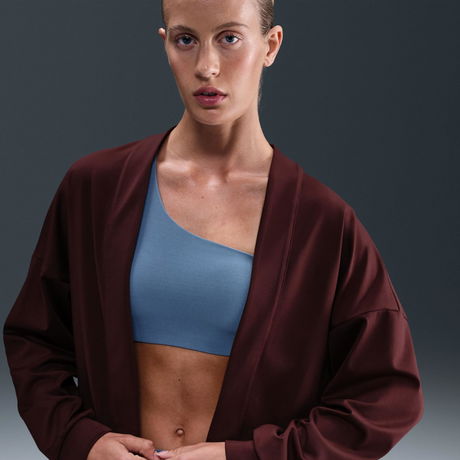 NIKE - Zenvy Dri-FIT LS Top Kadın Bordo Sweatshirt