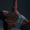 NIKE - Zenvy Strappy Bra Kadın Gri Sporcu Sütyeni (1)