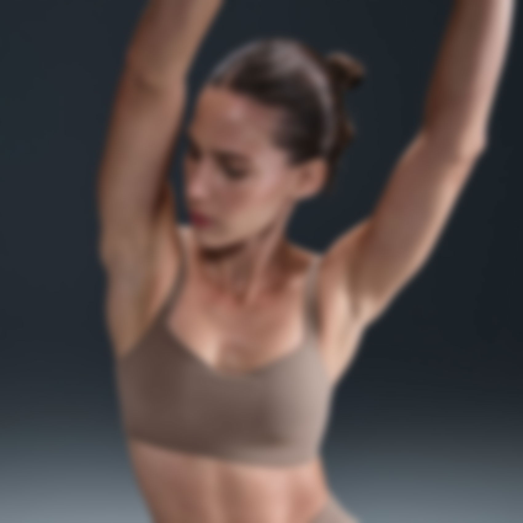 NIKE - Zenvy Strappy Bra Kadın Kahverengi Sporcu Sütyeni