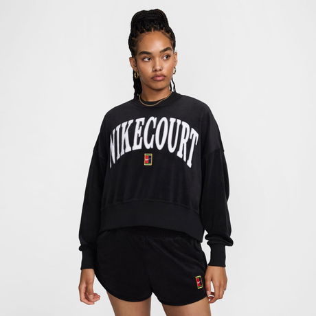 NIKE - NikeCourt Heritage Fleece OOS GFX Crew Kadın Sweatshirt