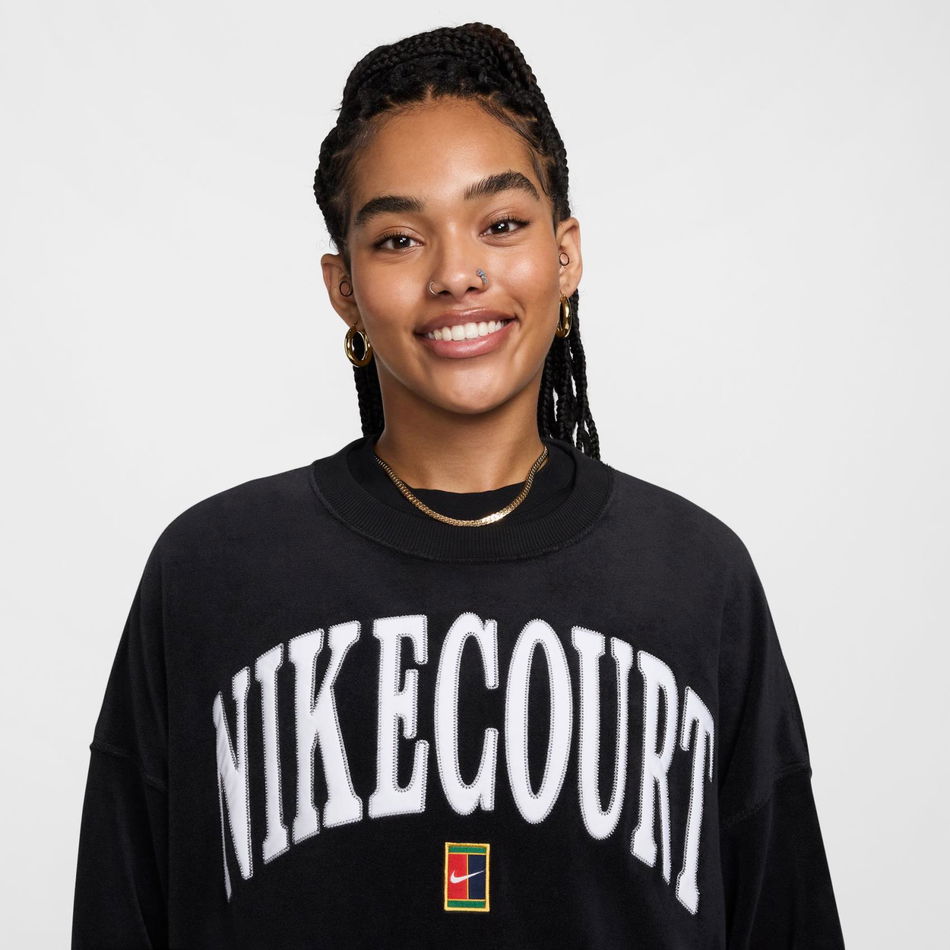 NikeCourt Heritage Fleece OOS GFX Crew Kadın Sweatshirt