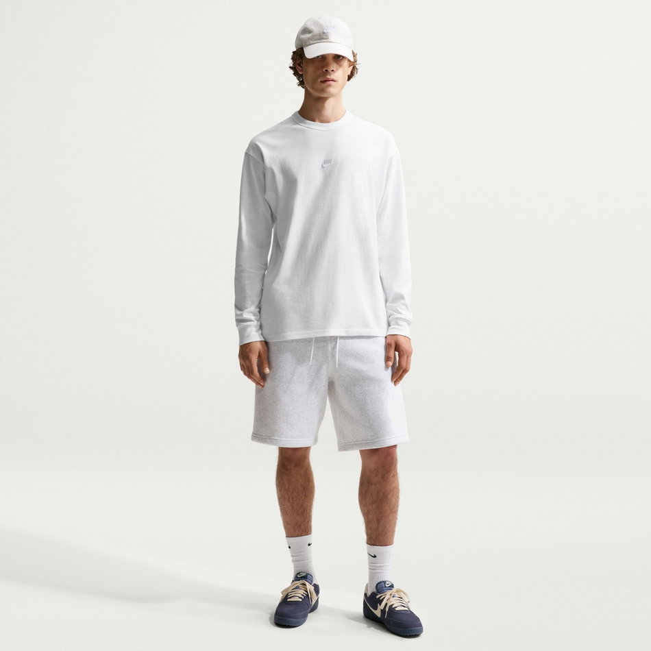 Nsw Tee Ls Premium Essential Erkek Beyaz Uzun Kollu Tişört