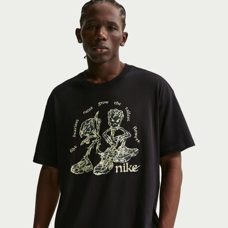 NIKE - Nsw Tee Tall Flowers Erkek Siyah Tişört