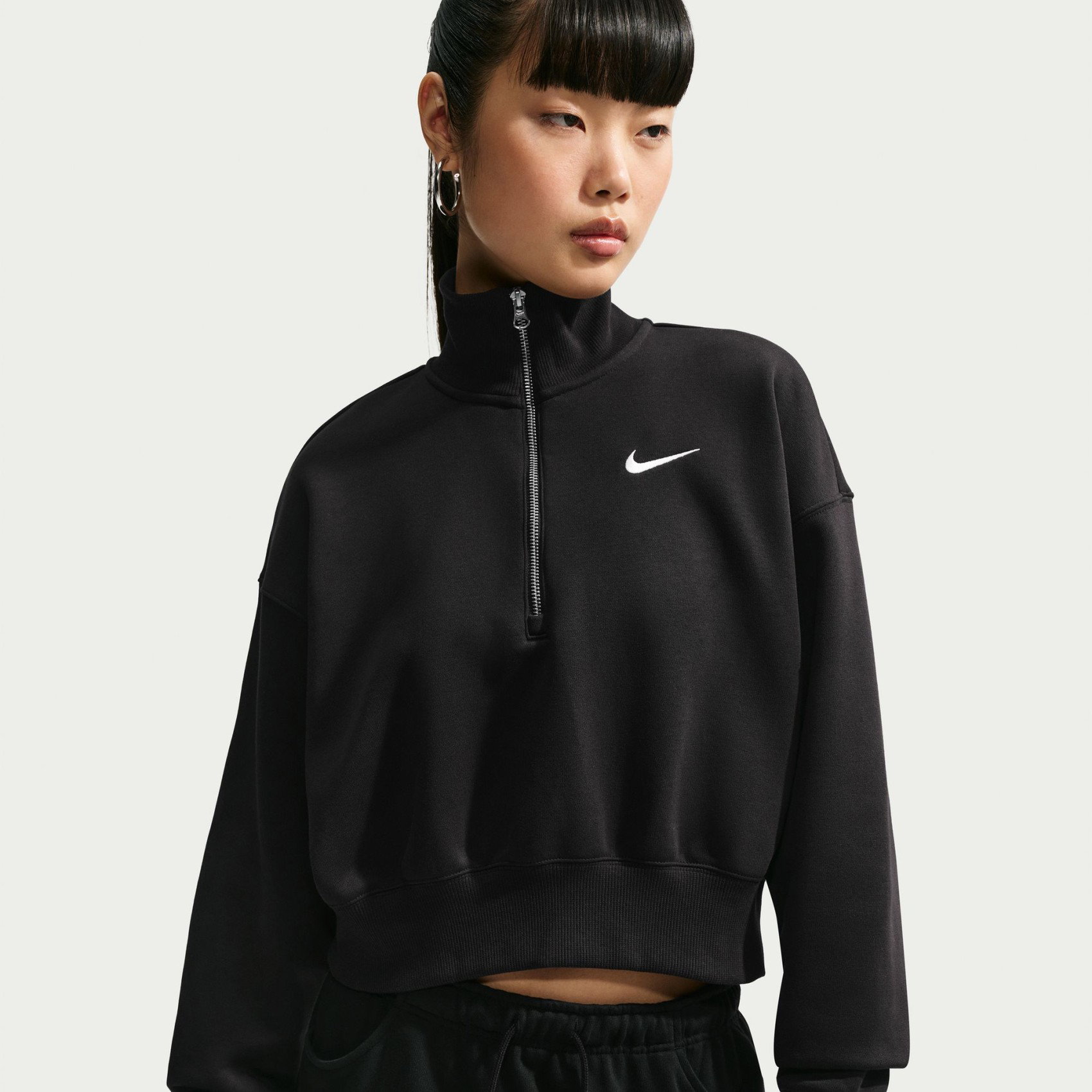 Nike NSW Fleece Crop Kadın Sweatshirt DQ5767-010